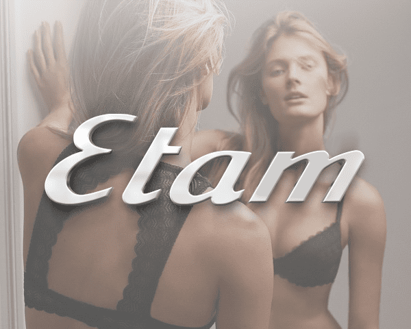 ETAM: трусики, бюстгальтера, пижамы, комплекты, домашняя одежда, покупай онлайн с доставкой